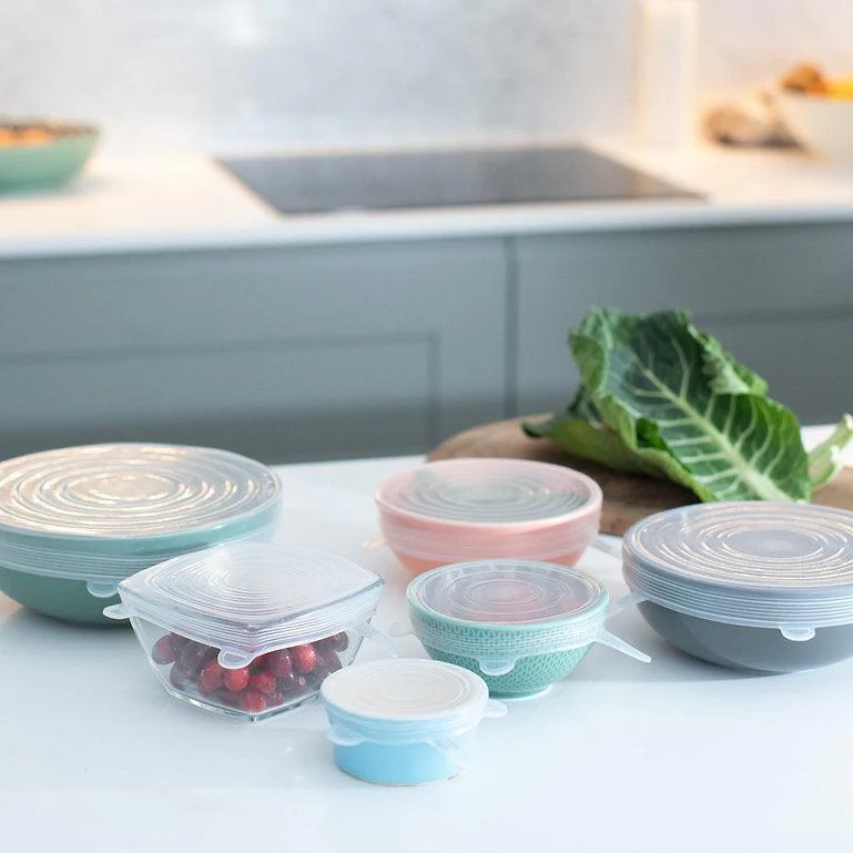 Silicone Food Covering Lids - 6 Pack - Image 3